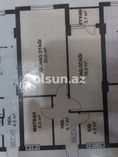 2 otaq 68 m² yeni tikili satış, Xırdalan ş. / şəkil 1 / 5