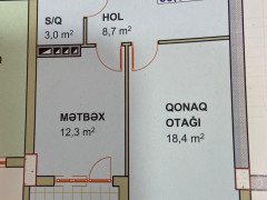 1 otaq 53 m² yeni tikili satış, Xırdalan ş. / şəkil 3 / 4